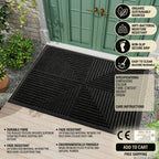 Doormat – durable rubber, anti-slip underside, home entrance