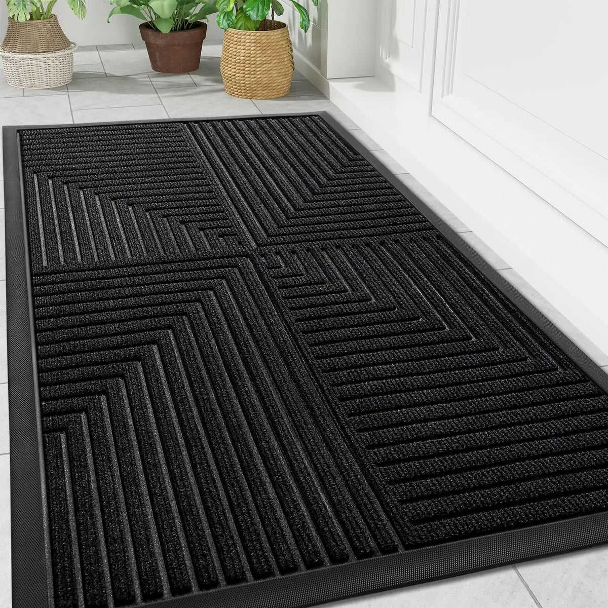 Doormat – durable rubber, anti-slip underside, home entrance