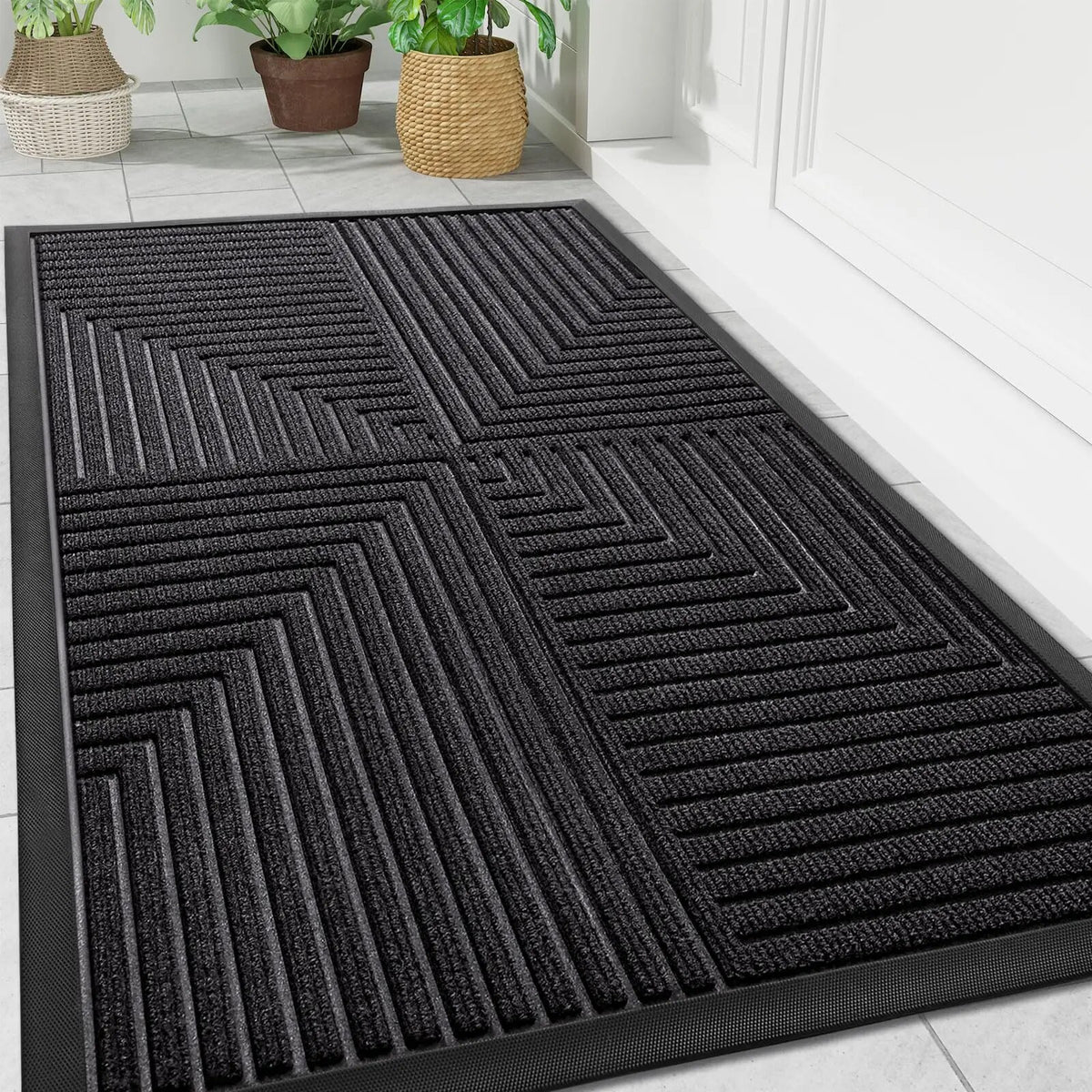 Doormat – durable rubber, anti-slip underside, home entrance