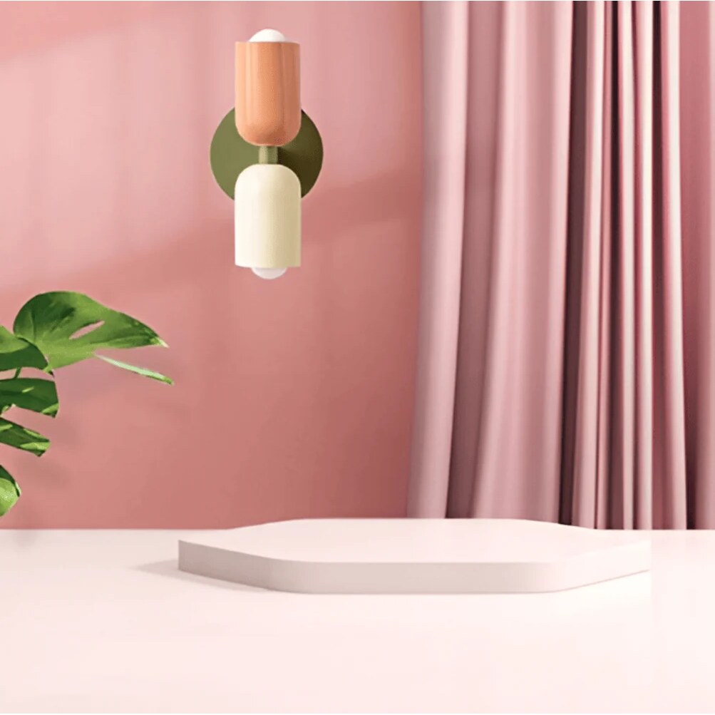 Double-Sided Capsule Wall Light – round backplate, multi-tone options