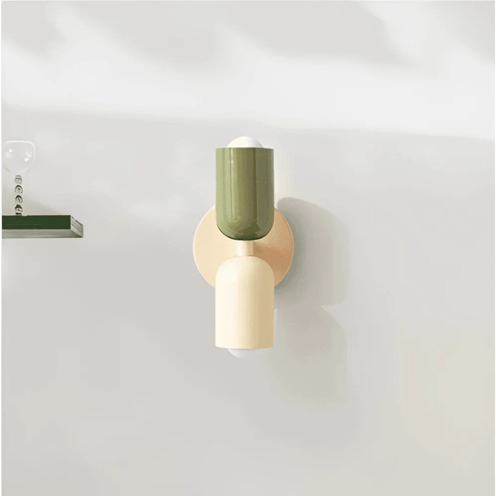 Double-Sided Capsule Wall Light – round backplate, multi-tone options