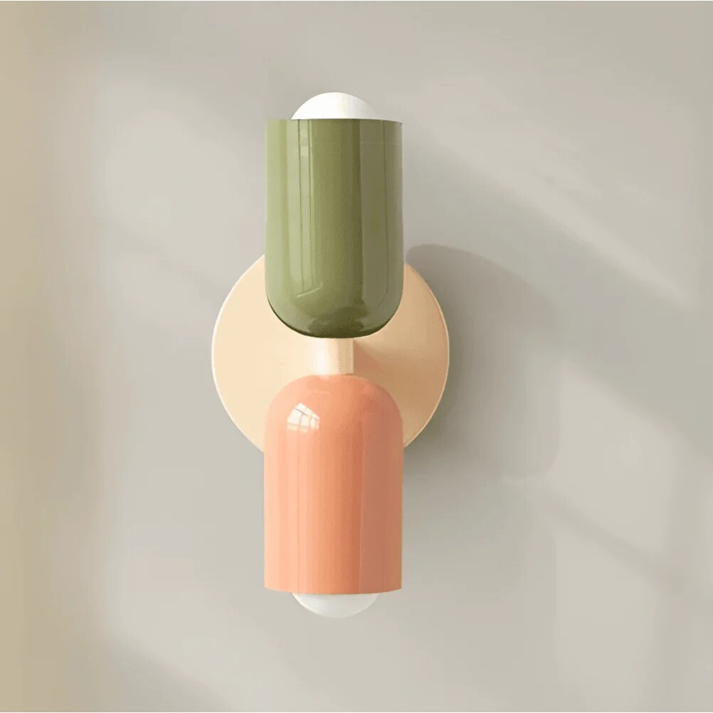 Double-Sided Capsule Wall Light – round backplate, multi-tone options