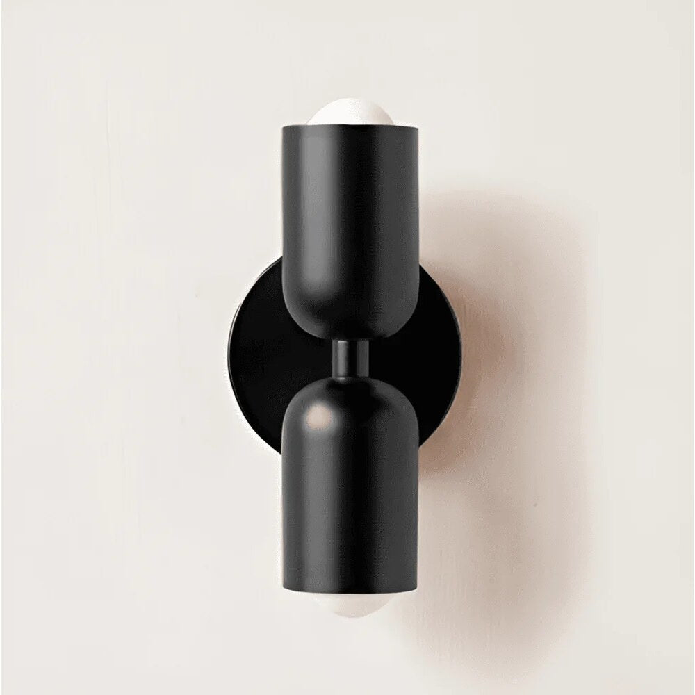 Double-Sided Capsule Wall Light – round backplate, multi-tone options
