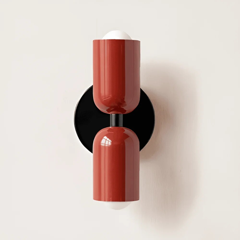 Double-Sided Capsule Wall Light – round backplate, multi-tone options