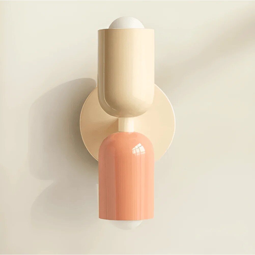 Double-Sided Capsule Wall Light – round backplate, multi-tone options