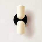 Double-Sided Capsule Wall Light – round backplate, multi-tone options