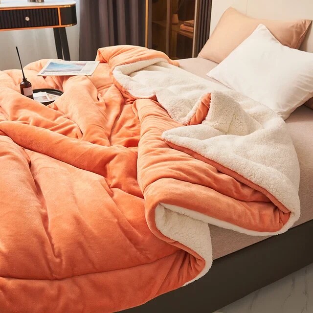 Double-Sided Sherpa Throw – flannel fleece and sherpa, machine washable