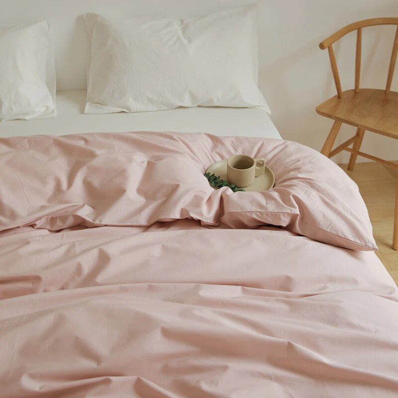 Duvet Cover Set – breathable cotton percale, reversible, hidden zip