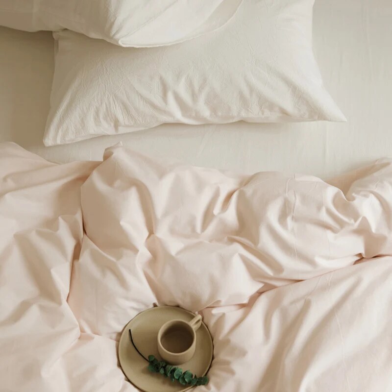 Duvet Cover Set – breathable cotton percale, reversible, hidden zip