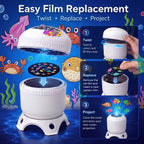 Dynamic LED Projection Lamp – rotating snowflake, USB-C powered