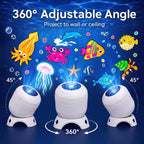 Dynamic LED Projection Lamp – rotating snowflake, USB-C powered