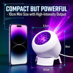 Dynamic LED Projection Lamp – rotating snowflake, USB-C powered