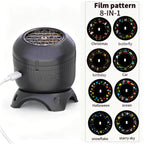Dynamic LED Projection Lamp – rotating snowflake, USB-C powered
