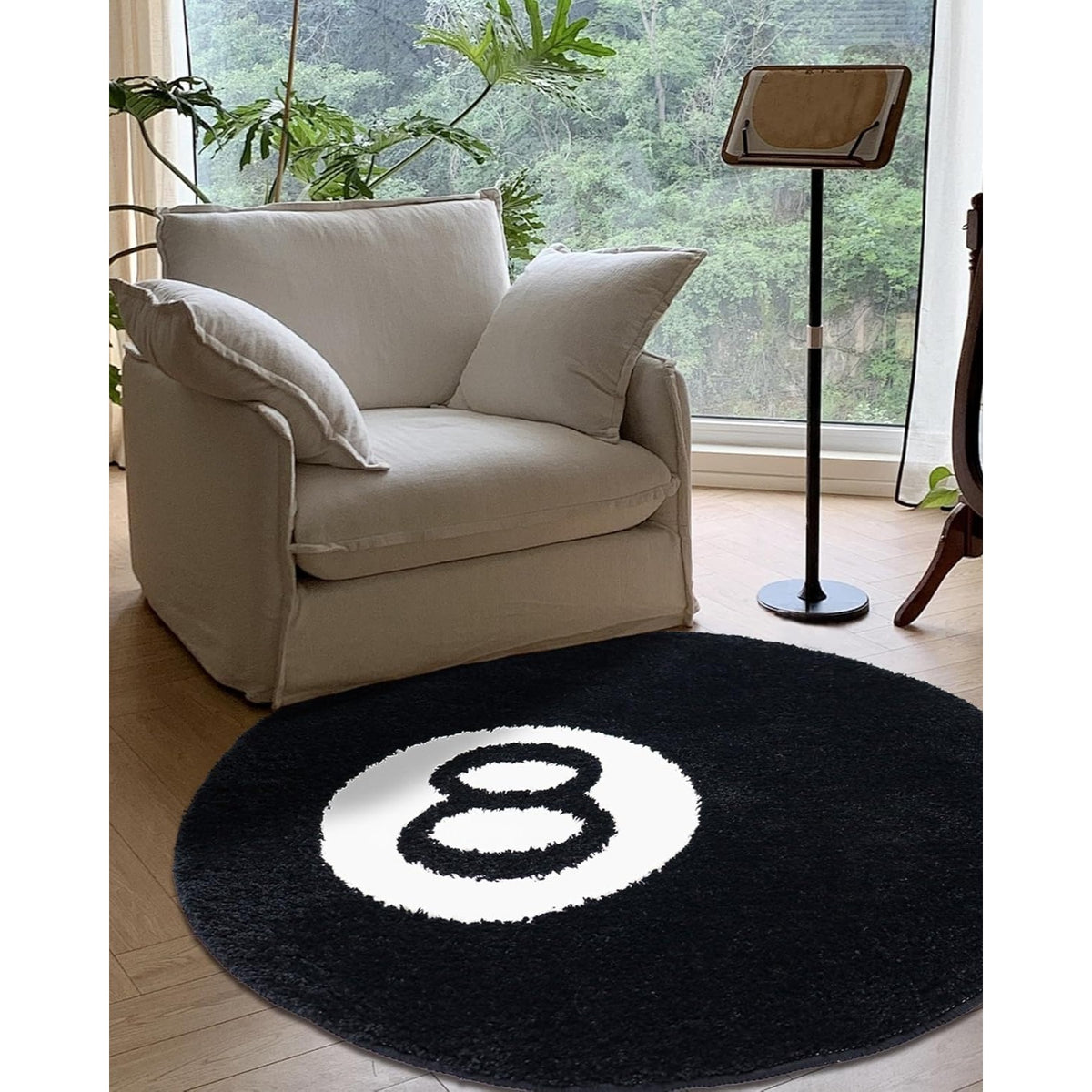 Eight Ball Round Rug