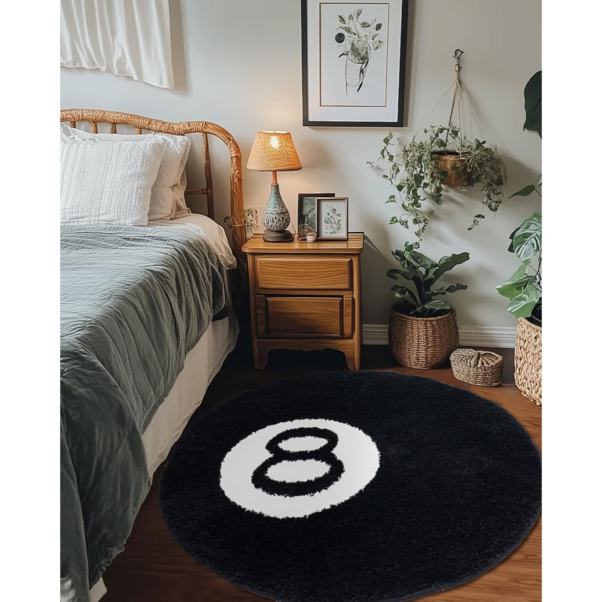 Eight Ball Round Rug