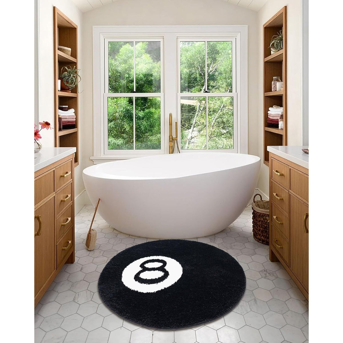 Eight Ball Round Rug