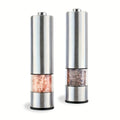 Electric Salt and Pepper Grinder – LED light, adjustable grind, 2-piece set