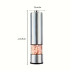 Electric Salt and Pepper Grinder – LED light, adjustable grind, 2-piece set