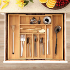 Expandable Bamboo Drawer Organiser