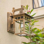 Exterior Wall Lantern – weatherproof glass shade, aluminium body