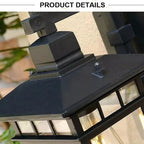 Exterior Wall Lantern – weatherproof glass shade, aluminium body