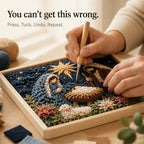 Fabric Tuck Art Kit – textured relief, six Christian designs