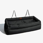 Faux Leather Dog Car Seat – waterproof, adjustable leashes, expandable bed
