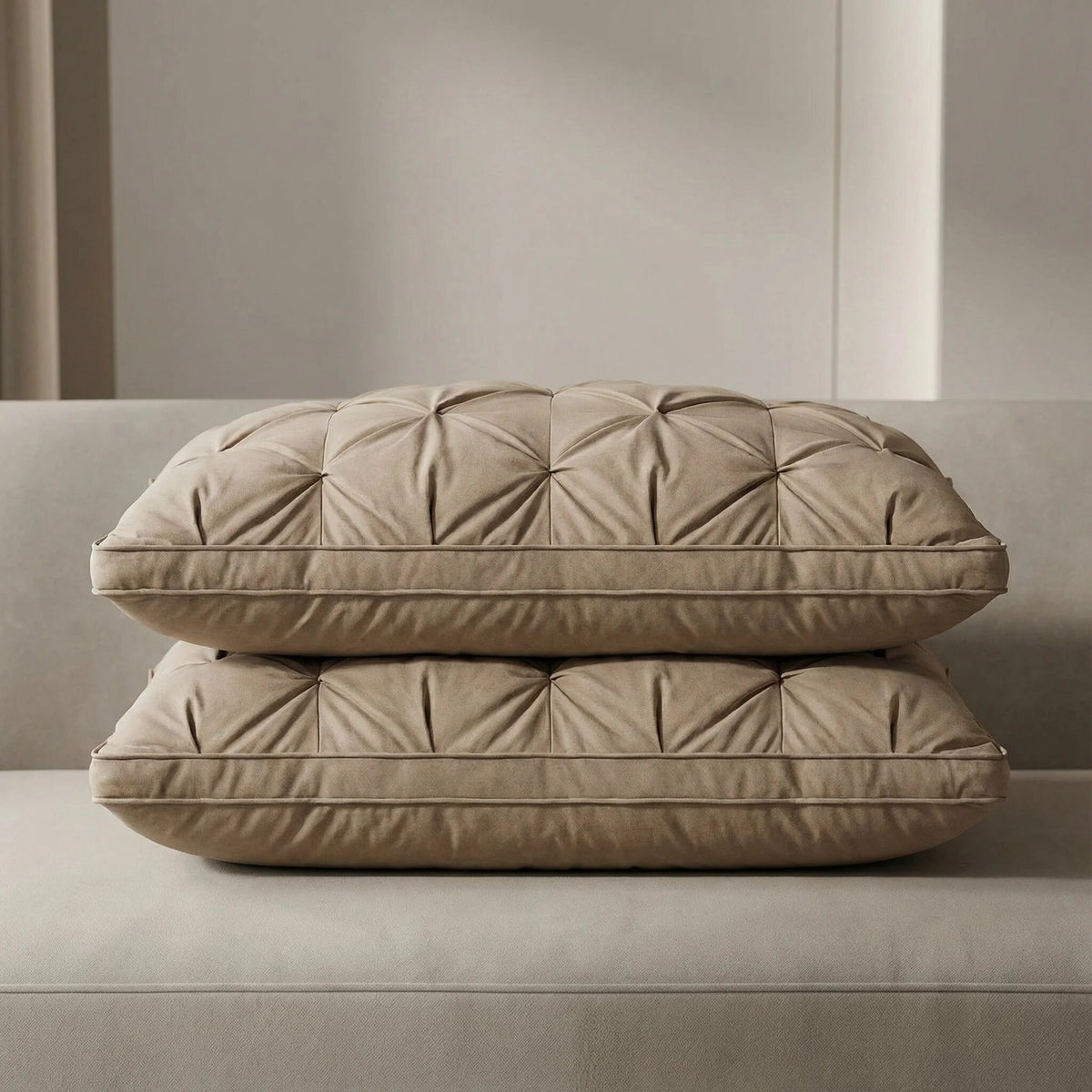 Feather pillow – goose filling, cotton cover, all sleep positions