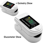 Fingertip Health Monitor – glucose and oxygen tracking, white