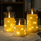 Flameless LED Candle in Glass