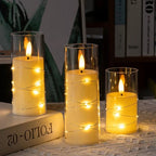 Flameless LED Candle in Glass