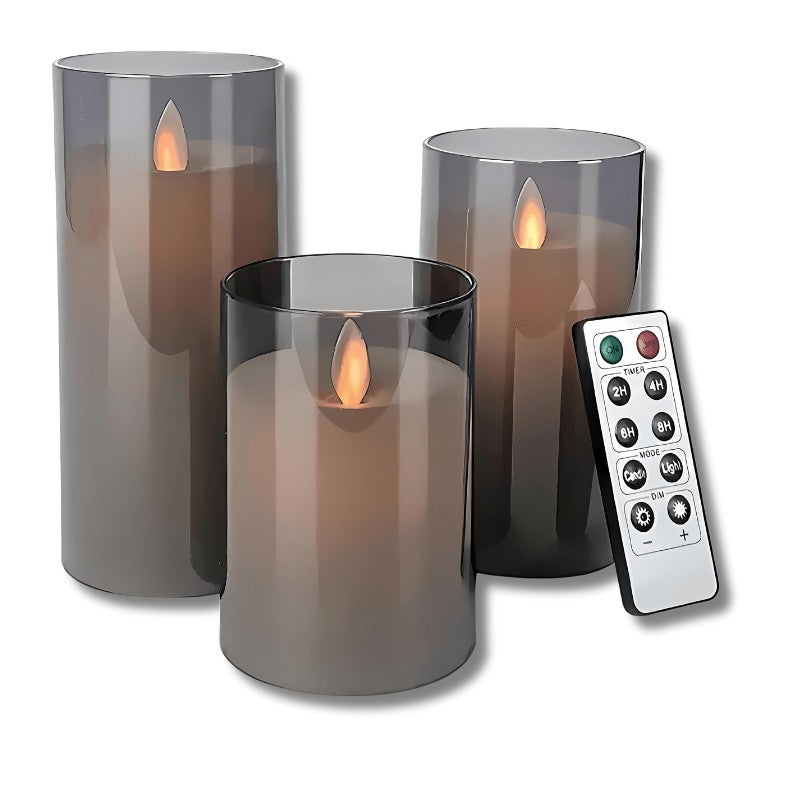 Flameless LED Candles in Glass