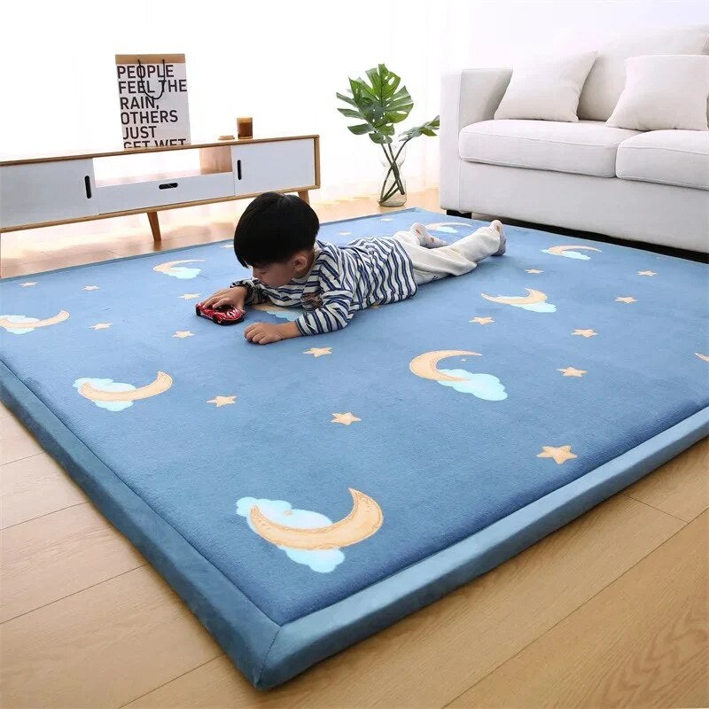 Foam Play Mat – rectangular shape, non-slip backing, multiple colours