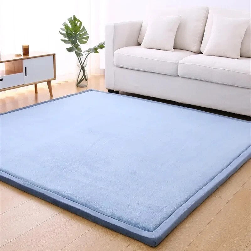 Foam Play Mat – rectangular shape, non-slip backing, multiple colours