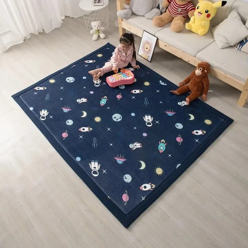 Foam Play Mat – rectangular shape, non-slip backing, multiple colours