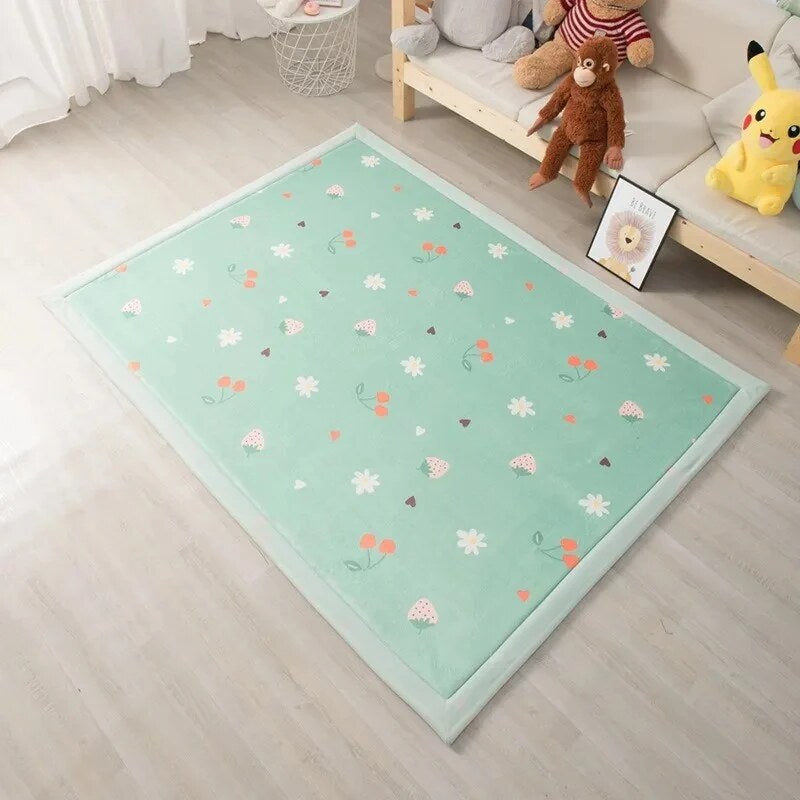 Foam Play Mat – rectangular shape, non-slip backing, multiple colours