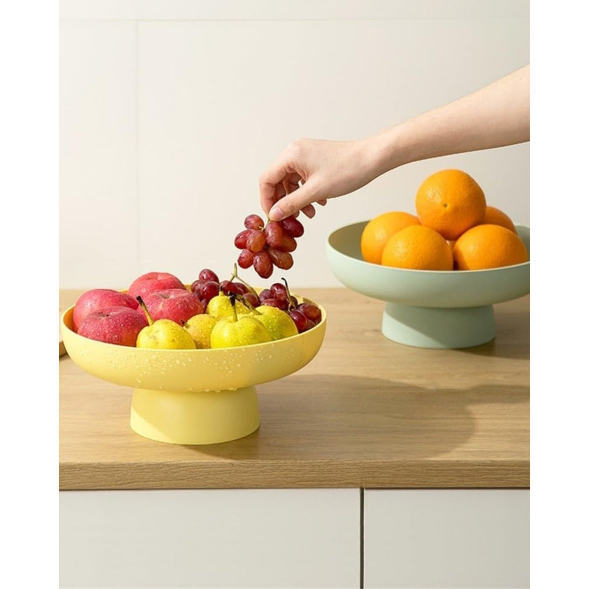 Footed Ceramic Fruit Bowl
