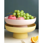 Footed Ceramic Fruit Bowl