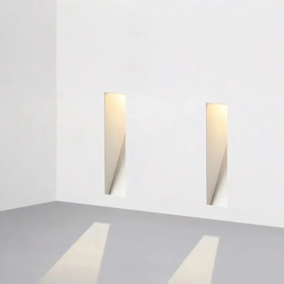 Frameless LED Wall Light – recessed, sensor control, two shapes
