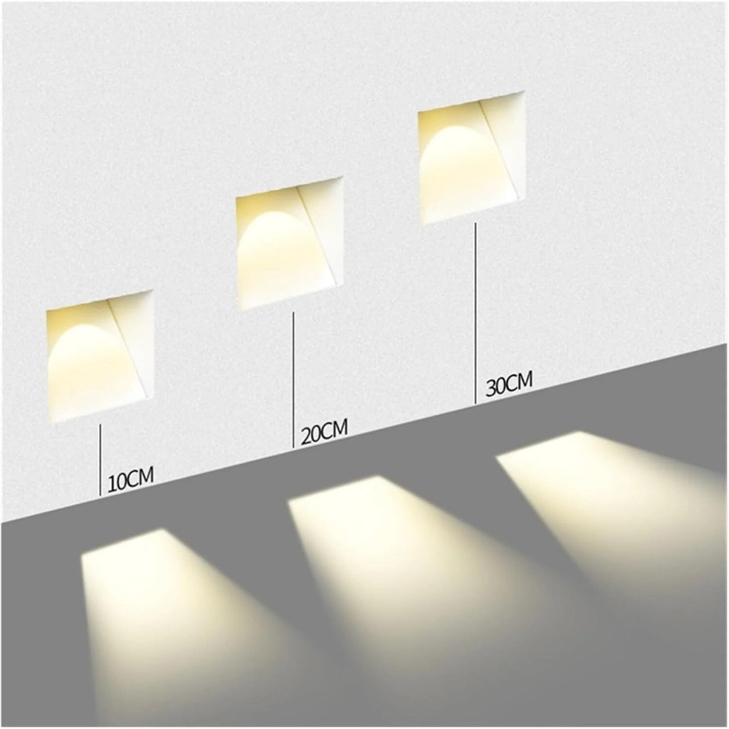 Frameless LED Wall Light – recessed, sensor control, two shapes