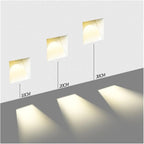 Frameless LED Wall Light – recessed, sensor control, two shapes