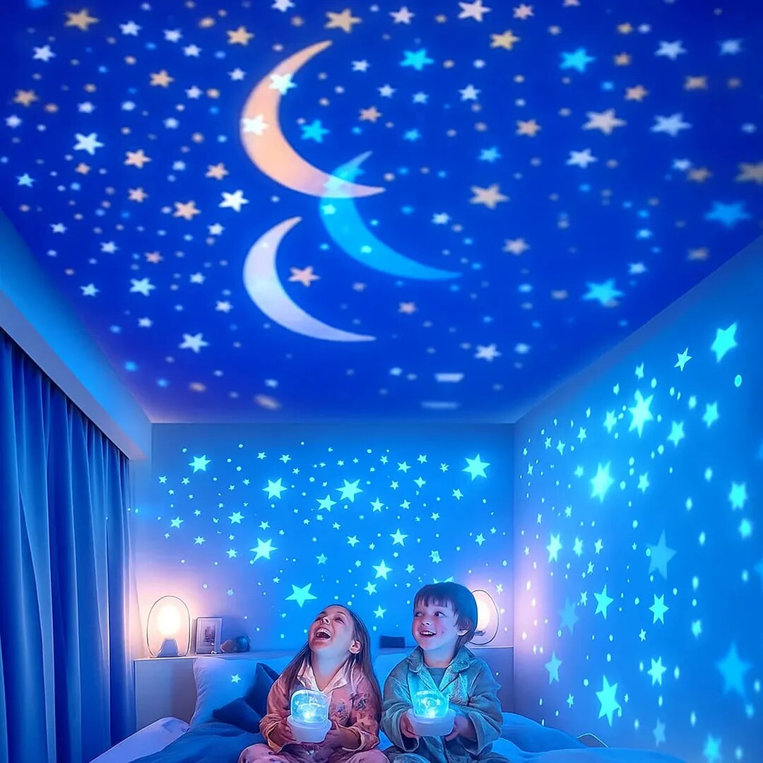 Galaxy Projector Light – enclosed dome, LED patterns, USB rechargeable