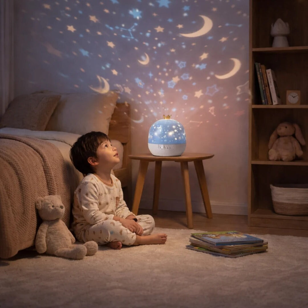 Galaxy Projector Light – enclosed dome, LED patterns, USB rechargeable
