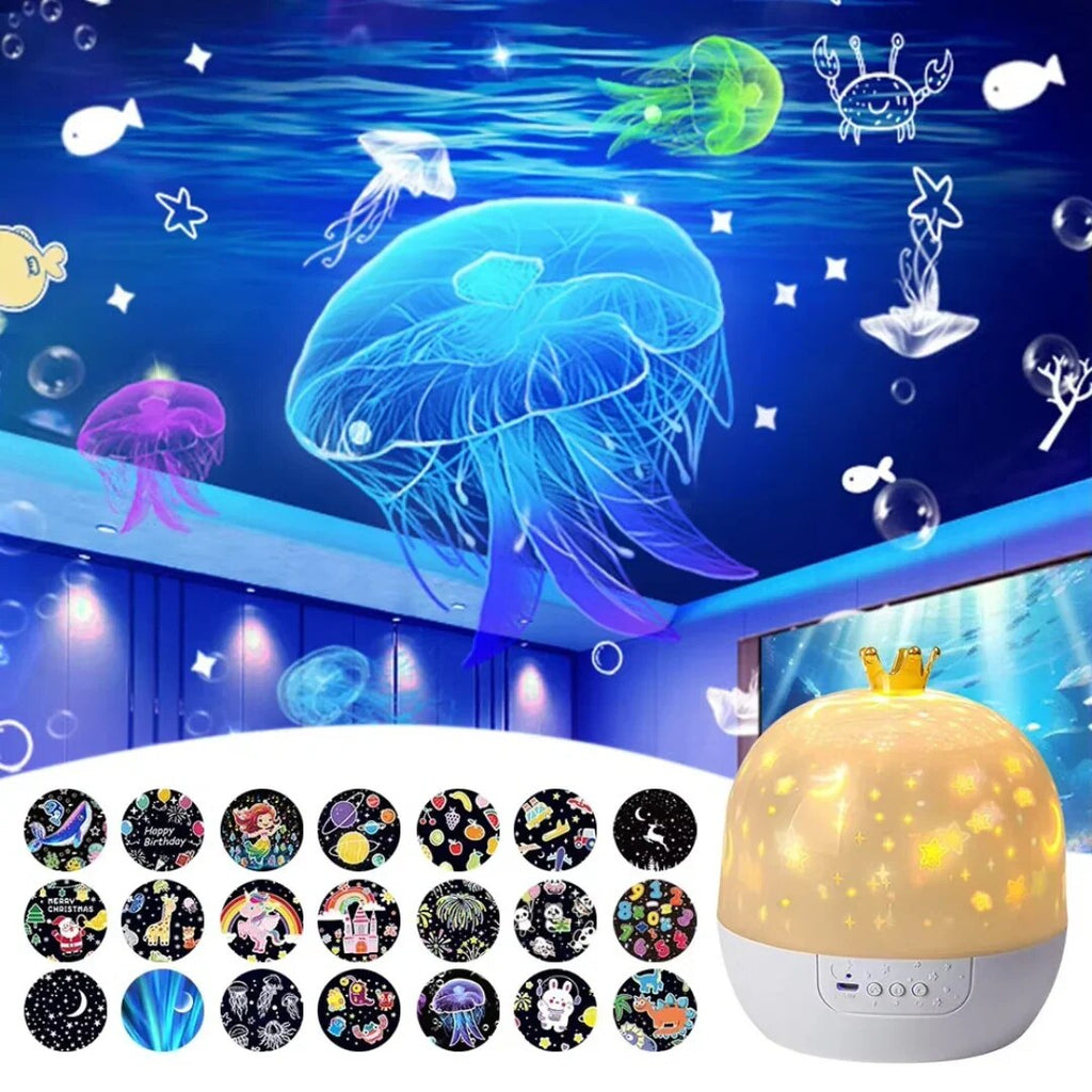 Galaxy Projector Light – enclosed dome, LED patterns, USB rechargeable