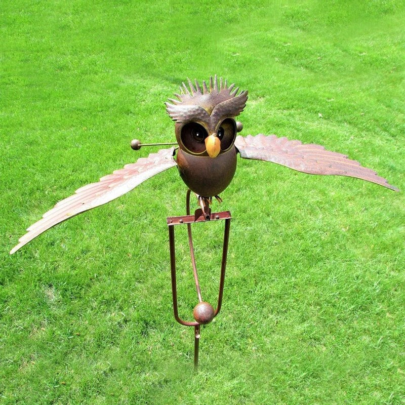 Garden Bird Ornament – metal, rocking motion, moving wings