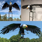 Garden Bird Ornament – metal, rocking motion, moving wings