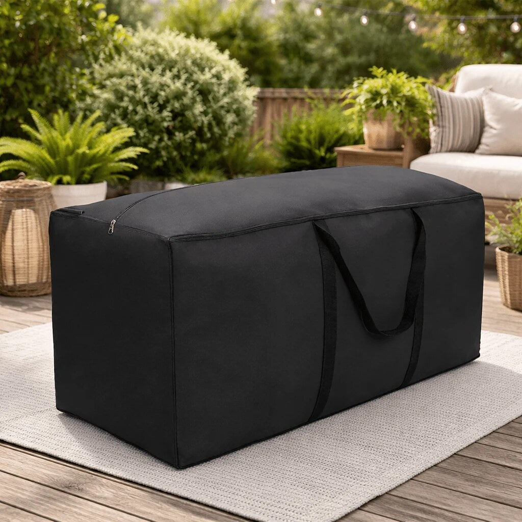 Garden Cushion Storage Bag – water repellent Oxford, carry handles