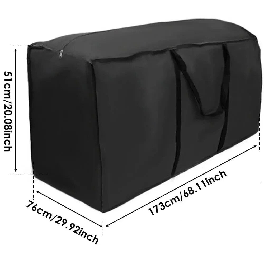 Garden Cushion Storage Bag – water repellent Oxford, carry handles