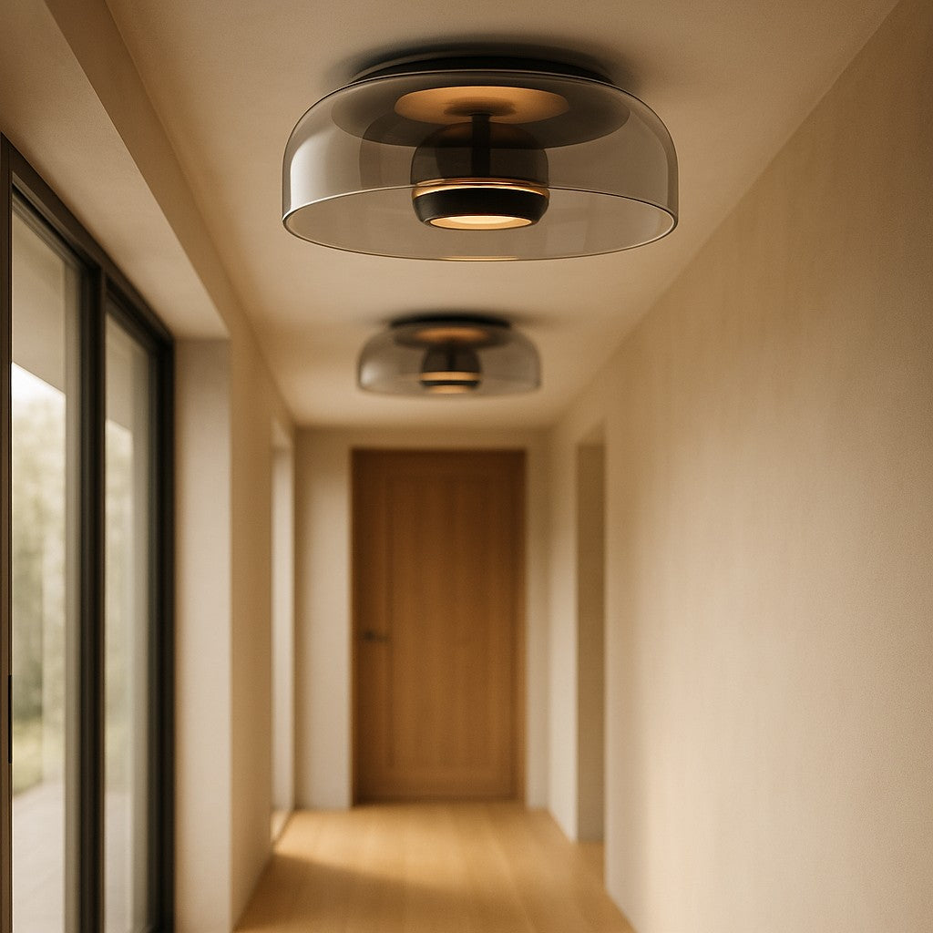 Glass Bowl Ceiling Light