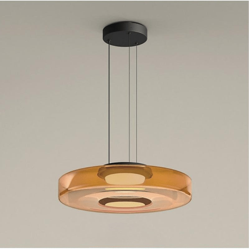 Glass Disc Pendant Light
